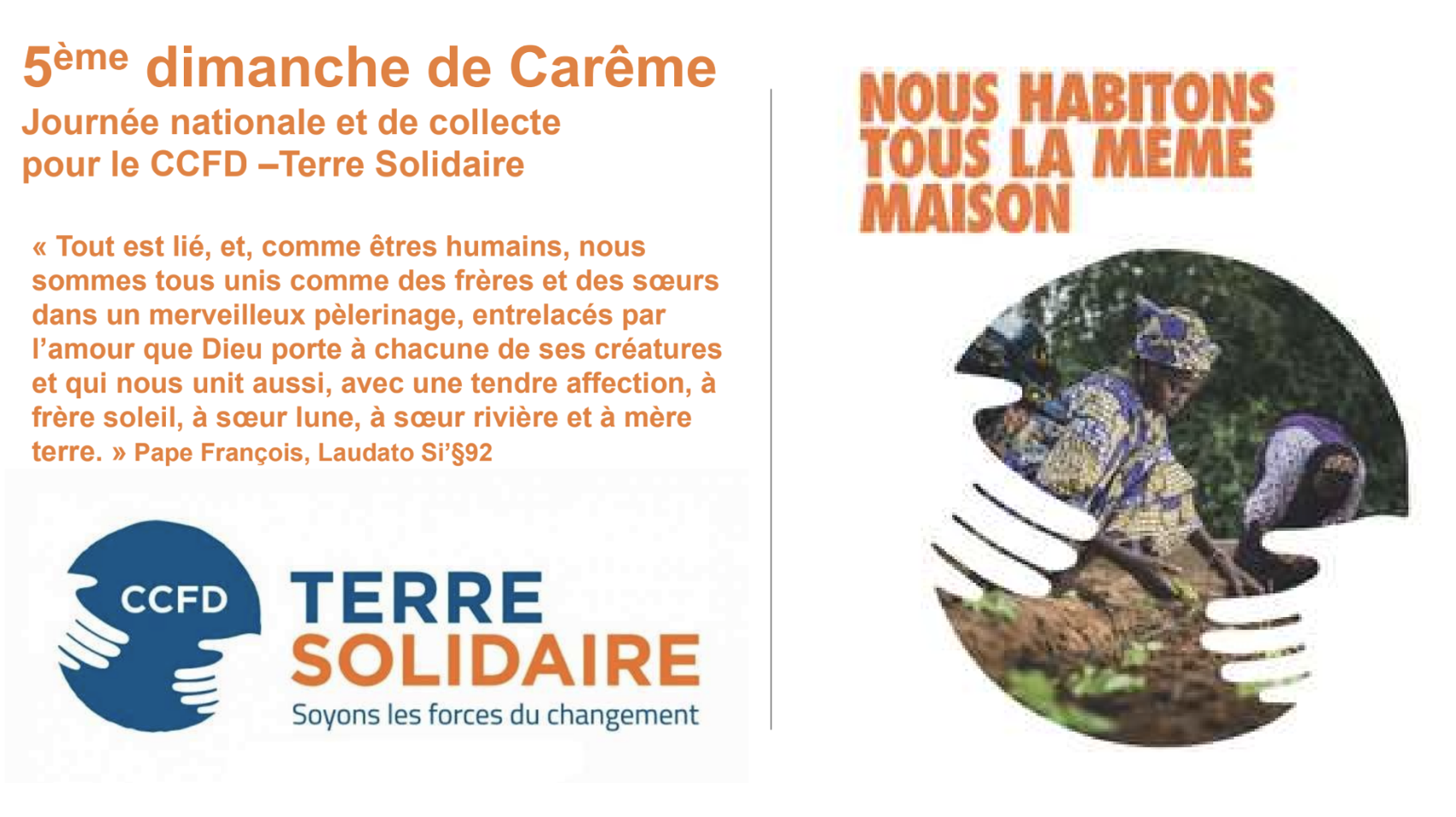 Journée nationale du CCFD Paroisse SaintMont